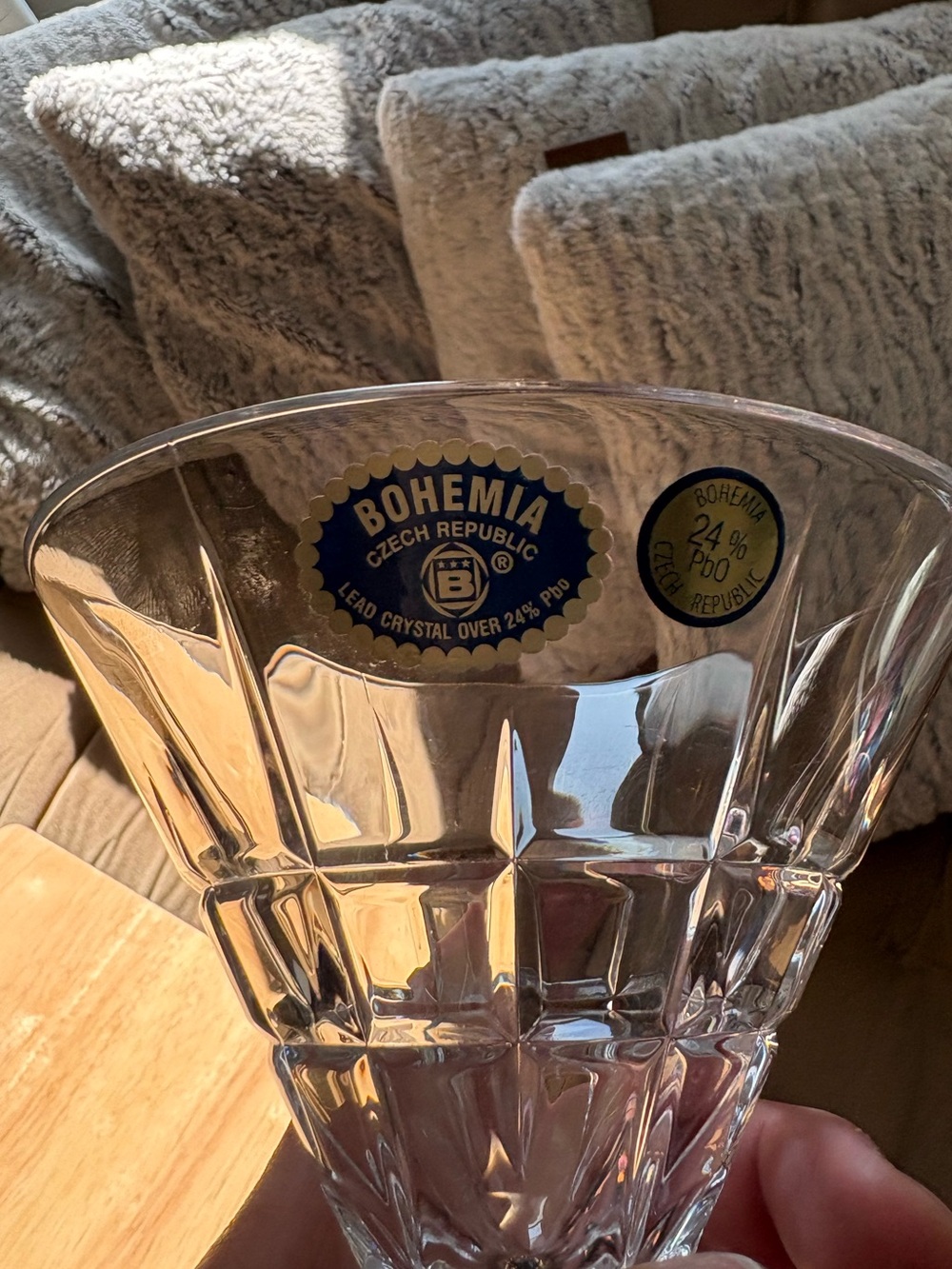Crystal martini glass replacement